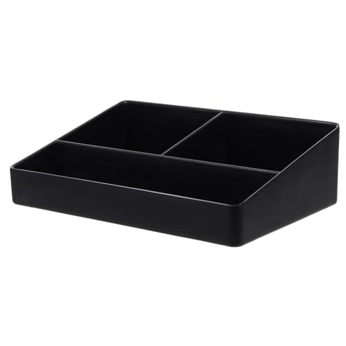 Operitacx Kaffeespender Organizer mit 3 Fächern, für Restaurant, Kaffee-Organizer, Aufbewahrung von Zubehör, Kaffeebar für Zucker, Milch, Servietten, Kapseln, Teebox, schwarz von Operitacx