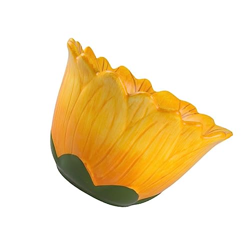 Keramik Müslischale Sonnenblume Form Süßigkeiten Snack Schüssel Eis Dessertschale Suppenschüssel Salatschüssel Servierschüssel für Zuhause Küche Gelb von Operitacx