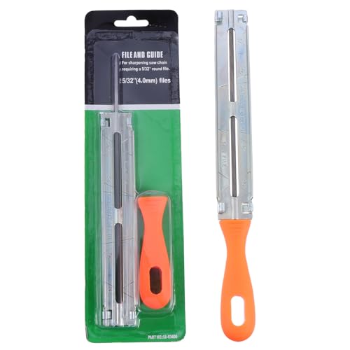 Operitacx Kettensägen schärffeilen set mit Kunststoffgriff Kettensägenfeile Rund Präzises Schleifgerät Langlebig Tragbar für Gleichmäßiges Schärfen Aller Zähne von Operitacx