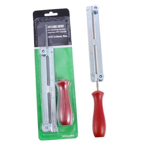 Operitacx Kettensägen schärfset mit Holzgriff Langlebig Schnelles Schärfen für Gartengeräte Vielseitiges Feilen kit Bequem für Kettensägen Geeignet von Operitacx