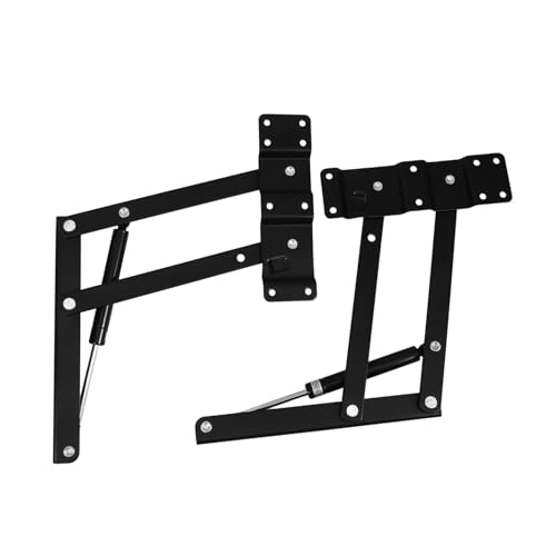 Operitacx Klappbare Gasdruckfeder Regalhalterung aus Metall mit Hydraulischem Hebemechanismus Platzsparend Schnelle Montage Vielseitig für Wohn Esszimmer und Arbeitszimmer Faltbare von Operitacx