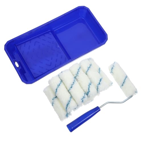 Operitacx Kleiner Malerroller mit Langlebigen Baumwollwalzen und Ergonomischem Griff Präzises Streichen von Wänden Ecken und Kleinen Flächen Geeignet für Latexfarbe und Ölfarbe Teiliges von Operitacx