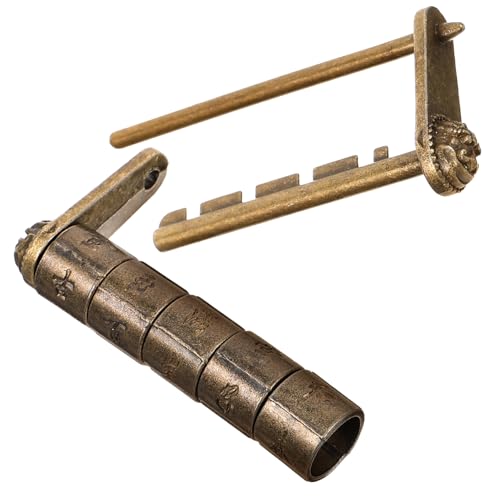 Operitacx Kleines Vintage Vorhängeschloss Metall mit Text Passwort Praktische und Dekorative Lösung für Schränke Schmuckkästen Operitacx Kleines Vintage Vorhängeschloss Metall mit Text Passwort Praktische und Dekorative Lösung für Schränke Schmuckkästen von Operitacx