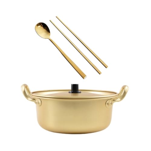 Operitacx Ramen-Topf Instant-Nudeltopf Mit Doppelgriff Goldener Ramen-Nudeltopf Suppentopf Für Nudelsuppe Nudel-Ei von Operitacx