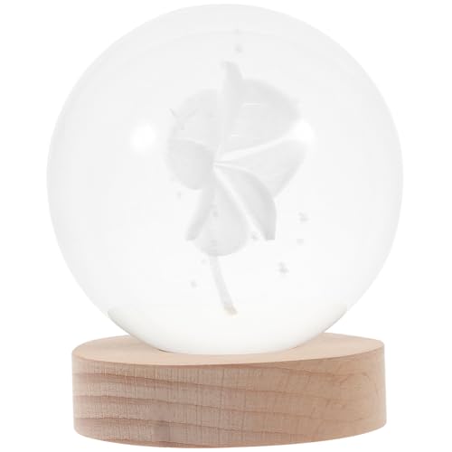 Operitacx Kristallkugel Nachtlampe Kleeblatt Design Glas Licht Nachttischlicht Zimmer Dekoration Für Wohnzimmer Kinderzimmer Babyzimmer Operitacx Kristallkugel Nachtlampe Kleeblatt Design Glas Licht Nachttischlicht Zimmer Dekoration Für Wohnzimmer Kinderzimmer Babyzimmer von Operitacx