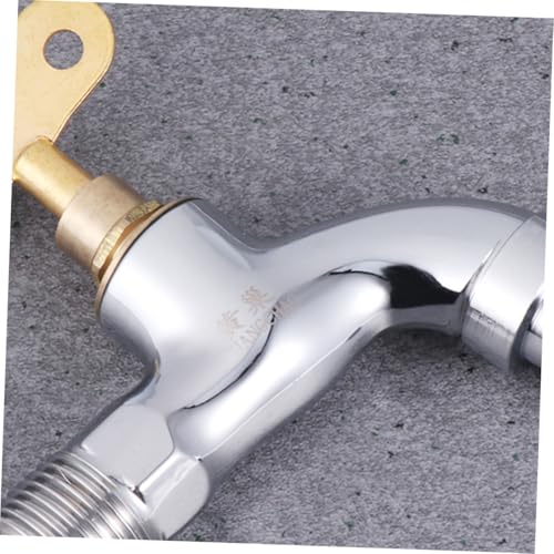 Operitacx Kupfer Wasserhahn mit Schloss Langlebiger Metall Wasserzapfstelle für Außenbereich Einfacher Einhebel Wasserhahn für Küche und Bad Rostfrei mit Modernem Wasserfall Auslauf von Operitacx