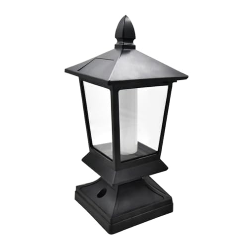 Operitacx LED Solar Säulenlampe Schwarz Außen Postlampe Für Garten Terrasse Und Gehweg Solar Post Lampe Mit Elegantem Design Und Energieeffizient von Operitacx