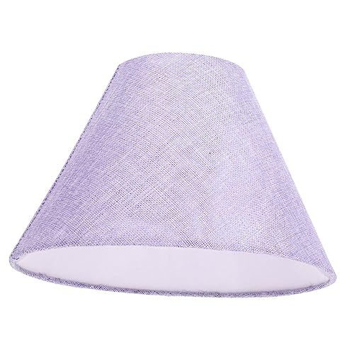 Operitacx Lampenschirm Leinen Vintage Drum Lampenschirm Lila und Blau für Tischlampen Wandlampen Nachttischlampen Robust und Vielseitig Einsetzbar von Operitacx