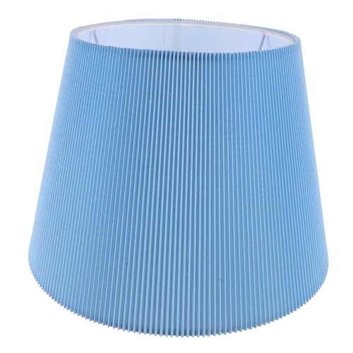 Operitacx Lampenschirm Tischlampe Ersatz Lampenschirm Stoff Falten Design Blau Leicht Einfach zu Montieren für Steh und Schreibtischlampen Sanftes Licht Wohnliche Atmosphäre von Operitacx