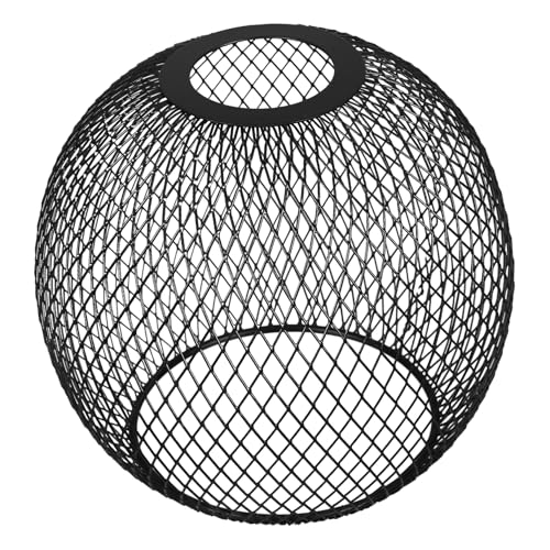 Operitacx Lampenschirm Vintage Hängelampe aus Eisen mit Offenem Drahtdesign Stilvolle Deckenleuchte für Esszimmer und Wohnräume Schwarz von Operitacx