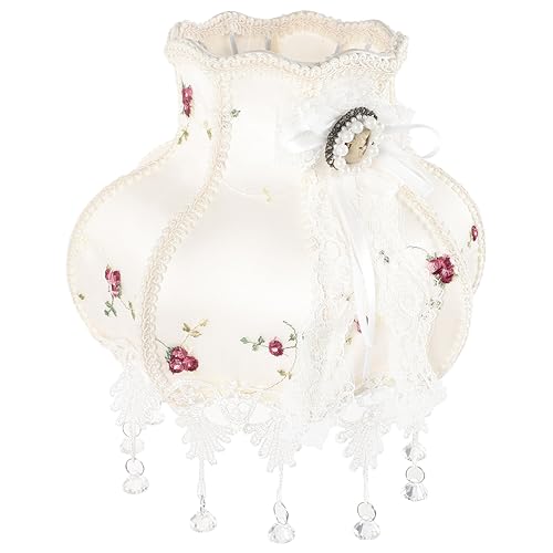 Operitacx Lampenschirm mit Spitze Weißer Lampenschirm für Deckenlampen Vintage Design für Wohnzimmer Schlafzimmer Esszimmer Einfache Installation Gemütliche Operitacx Lampenschirm mit Spitze Weißer Lampenschirm für Deckenlampen Vintage Design für Wohnzimmer Schlafzimmer Esszimmer Einfache Installation Gemütliche von Operitacx