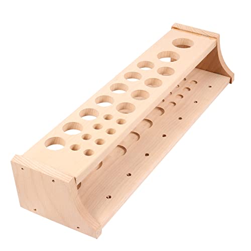 Operitacx Leder Werkzeugständer Holz Multifunktionales Regal für Lederhandwerkswerkzeuge Praktische Aufbewahrungslösung für Nähprojekte mit Leder und Stoffen von Operitacx