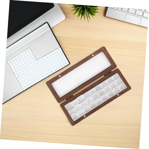 Operitacx Leere Aquarellpalette aus Holz mit Fächern und Deckel Tragbare Wasserfarben-Box für Reisen Multifunktionale Malkiste zum Mischen und Aufbewahren Kompakt und Langlebig für Künstler Operitacx Leere Aquarellpalette aus Holz mit Fächern und Deckel Tragbare Wasserfarben-Box für Reisen Multifunktionale Malkiste zum Mischen und Aufbewahren Kompakt und Langlebig für Künstler von Operitacx