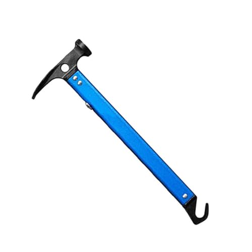 Operitacx Leichter Zelt hammer aus Aluminiumlegierung Robuster Zeltnagelhammer mit Ziehhaken für Harten Boden Tragbar für Camping Outdoor und Sonnensegel Praktische Installation und von Operitacx