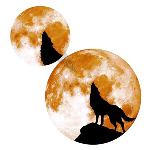 Operitacx Leuchtender Halloween Wandaufkleber Mond mit Wolf Selbstklebend Glow in The Dark für Wohnzimmer Schlafzimmer Partydekoration Operitacx Leuchtender Halloween Wandaufkleber Mond mit Wolf Selbstklebend Glow in The Dark für Wohnzimmer Schlafzimmer Partydekoration von Operitacx