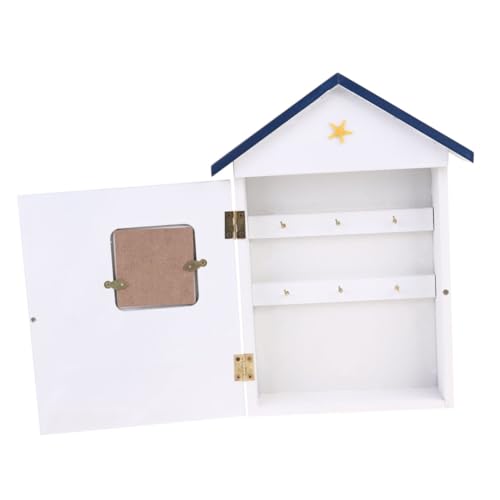 Operitacx Mediterraner Schlüsselhalter aus Holz Wandmontage Schlüsselbox für Küche Flur Garage Eingangsbereich mit Maritimem Design und Praktischem Schlüsselaufbewahrungssystem Operitacx Mediterraner Schlüsselhalter aus Holz Wandmontage Schlüsselbox für Küche Flur Garage Eingangsbereich mit Maritimem Design und Praktischem Schlüsselaufbewahrungssystem von Operitacx