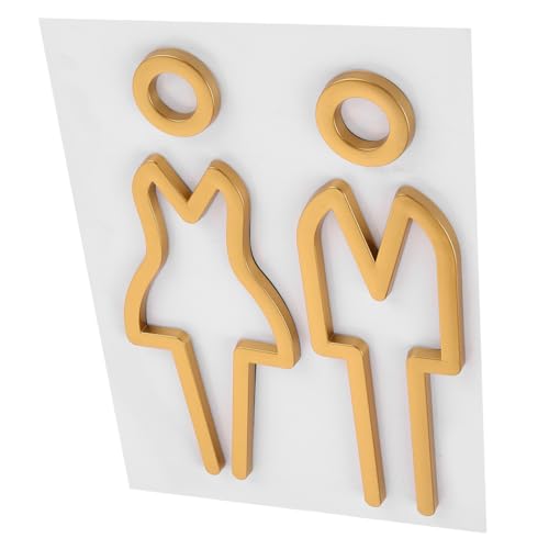 Operitacx Metallschild für Toiletten Langlebiges Wc Schild für Damen und Herren für Hotels Restaurants und Geschäfte Ansprechendes Design Klare Beschilderung Rostfrei und Elegant Operitacx Metallschild für Toiletten Langlebiges Wc Schild für Damen und Herren für Hotels Restaurants und Geschäfte Ansprechendes Design Klare Beschilderung Rostfrei und Elegant von Operitacx
