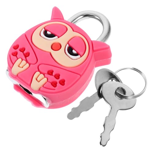 Operitacx Mini Vorhängeschloss Katze Eule Cartoon Design Tragbar und Robust für Schränke Taschen und Reisetaschen Süßes Metallvorhängeschloss mit Schlüsseln für Operitacx Mini Vorhängeschloss Katze Eule Cartoon Design Tragbar und Robust für Schränke Taschen und Reisetaschen Süßes Metallvorhängeschloss mit Schlüsseln für von Operitacx