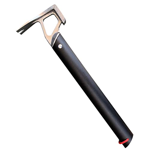 Operitacx Multifunktionaler Camping Hammer mit Aluminiumlegierung Kopf Leichter Zelthammer mit Nagelzieher und Flaschenöffner Tragbar für Outdoor Wandern Heimwerker und Zeltheringe von Operitacx