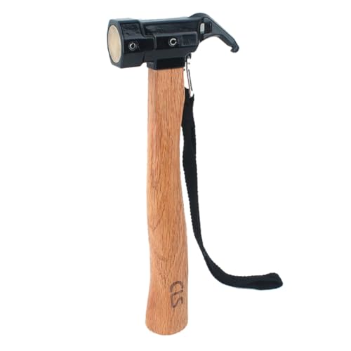 Operitacx Multifunktionaler Outdoor Camping Hammer mit Zeltpflockzieher Leichter und Robuster Fäustel aus Messing Tragbar für Angeln Wandern und Jagd von Operitacx