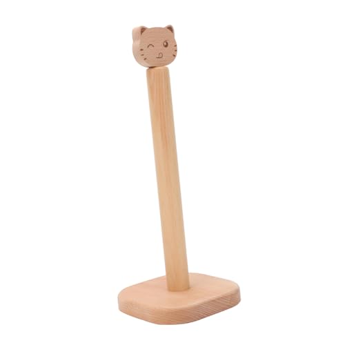 Operitacx Natürlicher Holz Papierhalter Katzenform Praktischer Tissue Organizer Für Bad Küche Wohnzimmer Stabil Und Langlebig Mit Glatter Oberfläche von Operitacx