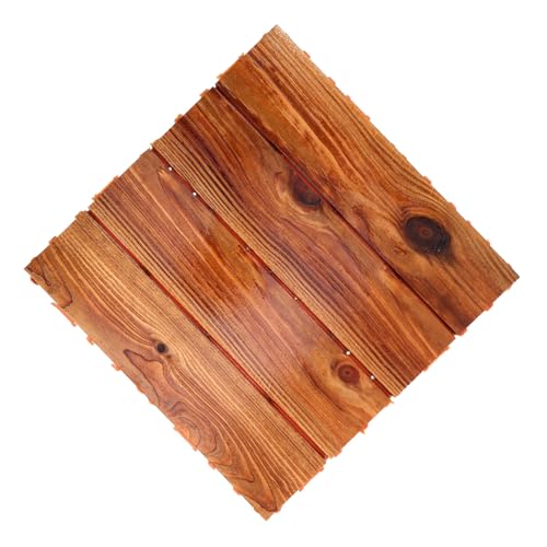 Operitacx Outdoor Interlocking Terrassenfliesen Wetterfester Balkon Gartenboden aus Tief Karbonisiertem Material mit Verstärktem Sockel DIY Selbstverlegbar Stark Allwetterfest und Langlebig von Operitacx