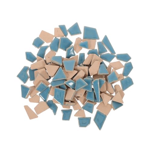 Operitacx Packung Unregelmäßige Keramik Mosaiksteine in Himmelblau für DIY Schmuck Kunst Dekoration Handwerk Kreative Projekte von Operitacx
