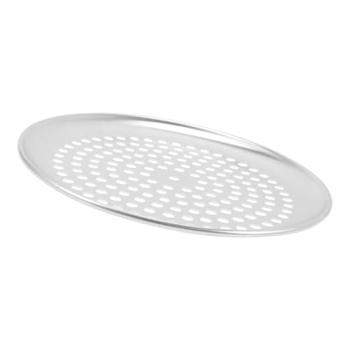 Operitacx Perforiertes Aluminiumlegierung Pizza Backblech mit Löchern für Gleichmäßige Hitzeverteilung Backofen Geeignet Vielseitig für Pizza Kuchen Pfannkuchen Haushalt von Operitacx