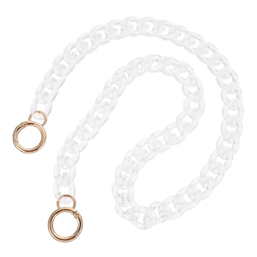 Operitacx Perlen handtaschenkette mit Metallschnallen Transparente Acryl fischgrätkette als Abnehmbarer und Modischer Ersatzriemen für Handtaschen Umhängetaschen und Clutches DIY Zubehör Operitacx Perlen handtaschenkette mit Metallschnallen Transparente Acryl fischgrätkette als Abnehmbarer und Modischer Ersatzriemen für Handtaschen Umhängetaschen und Clutches DIY Zubehör von Operitacx