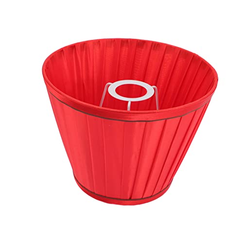 Operitacx Pleated Cloth Lampenschirm für Tischlampe Stehlampe und Nachttischlampe Dekorative Lampenabdeckung Großem Rot mit Einfacher Installation und Augenschutz von Operitacx