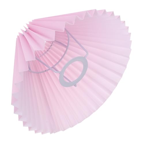 Operitacx Plissee Lampenschirm Tischlampe Stoff Lampenschirm Ersatz Retro Stil Abnehmbar Für Schlafzimmer Wohnzimmer Rosa Durchmesser Höhe von Operitacx