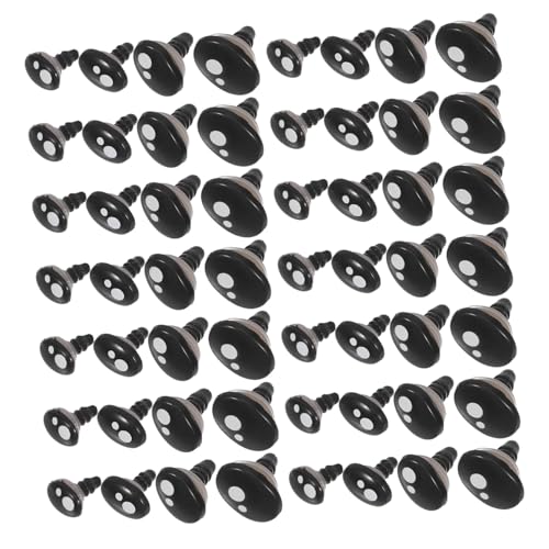 Operitacx Plüschtiere Augen und Nasen Schwarze Kunststoff Sicherheitsaugen und Nasen mit Unterlegscheiben für DIY Puppen Häkeltiere Tierische Accessoires Langlebig und Vielseitig Operitacx Plüschtiere Augen und Nasen Schwarze Kunststoff Sicherheitsaugen und Nasen mit Unterlegscheiben für DIY Puppen Häkeltiere Tierische Accessoires Langlebig und Vielseitig von Operitacx