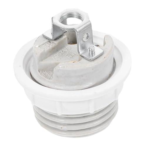Operitacx Porzellan Lampenfassung Weißer Aluminiumring Vollgewinde Einzeln Keramik Lampenhalter Kompatibel LED Halogen Leuchtmittel Schnelle Montage Effiziente Glühbirnenwechsel Operitacx Porzellan Lampenfassung Weißer Aluminiumring Vollgewinde Einzeln Keramik Lampenhalter Kompatibel LED Halogen Leuchtmittel Schnelle Montage Effiziente Glühbirnenwechsel von Operitacx