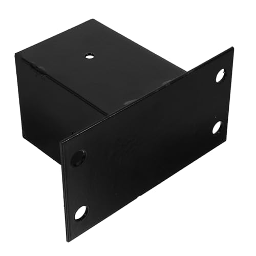 Operitacx Post Base für Briefkästen Robuste Metallstütze für Deck und Zaunpfosten Bodenbasis für Garten und Zuhause Schwarz von Operitacx
