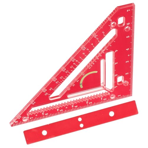 Operitacx Präziser Anschlagwinkel mit Klemmbock Acrylverstärktes Miter Messwerkzeug Leichtes Robustes Zeichendreieck für Präzises Anreißen und Winkeln bei der Holzbearbeitung Kompakt und von Operitacx