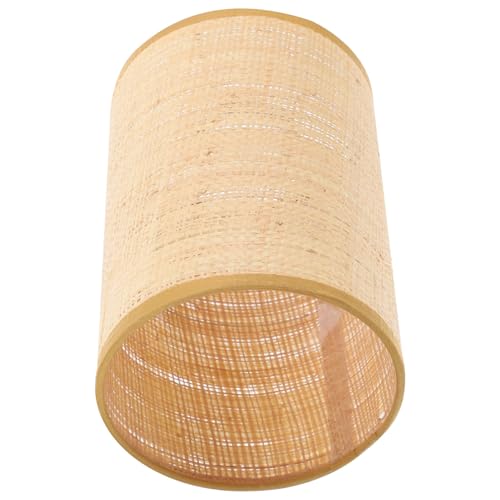 Operitacx Rattan Lampenschirm Vintage Tischlampe Stehlampe Lampenabdeckung Rustikales Design für Schlafzimmer und Wohnzimmer Einzigartiger Woven Look für Moderne und Gemütliche Wohnräume von Operitacx
