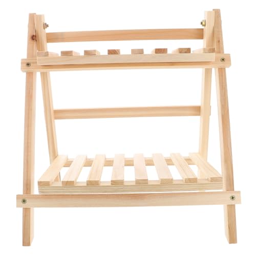 Operitacx 2stufe Holzregal Mit Praktischer Schreibtisch-Organizer Für Wohnheim Büro Und Schlafzimmer Stilvolles Langlebiges Design Für Aufbewahrung Und Dekoration von Operitacx