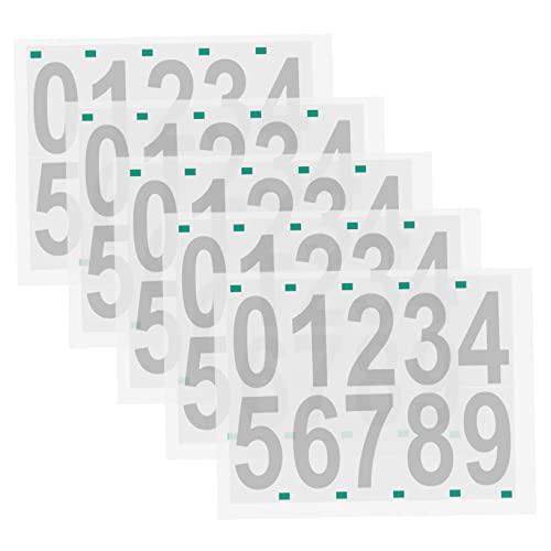 Operitacx Rennnummernaufkleber 5 Bögen Mit Reflektierenden Vinyl-nummernaufklebern Für Mülleimer Selbstklebende Nummern Für Briefkästen von Operitacx