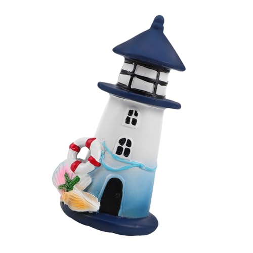 Operitacx Resin Leuchtturm Lampenschirm Ersatz Outdoor Garten Landschaftslampe für Weg Terrasse Robust Cartoonartig Elegantes Küsten Dekor von Operitacx