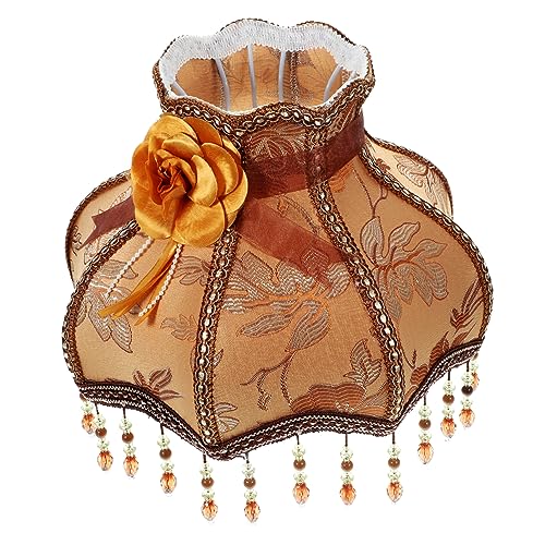 Operitacx Retro Lampenschirm mit Fransen Dekorativer Tischlampen und Nachttischlampenschirm für Wohnzimmer und Schlafzimmer Elegante und Warme Einfache Montage Zuverlässige Struktur von Operitacx