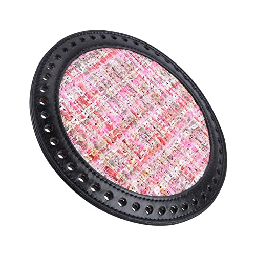 Operitacx Runde PU Leder Taschenboden für DIY Häkeltaschen Robuste Basisplatte für Handtaschen Strapazierfähiges Material für Individuelles Taschenzubehör von Operitacx