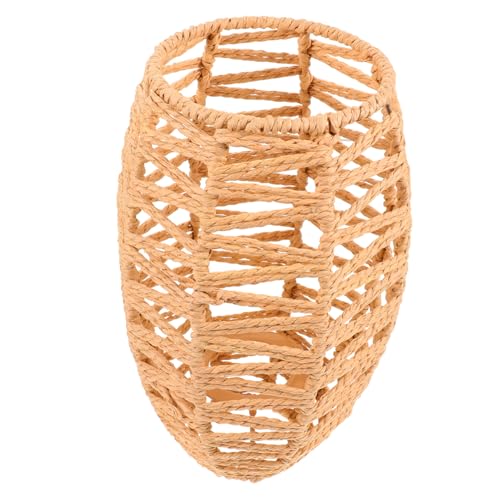 Operitacx Runder Deckenlampenschirm aus Papier rattan Rustikaler DIY Lampenschirm im Chinesischen Stil Handgewebt Langlebig und Lichtstreuend für Wohnzimmer Schlafzimmer und von Operitacx