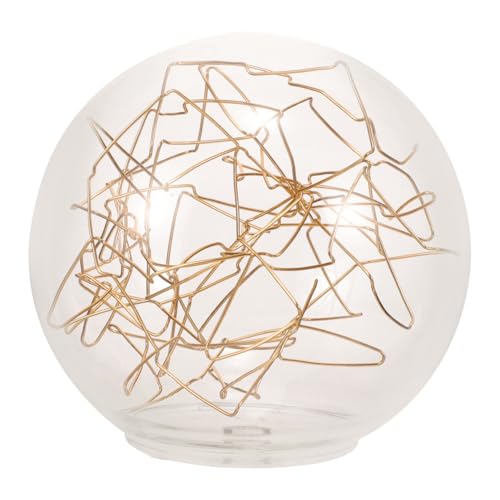 Operitacx Rundglas Lampenschirm Transparent mit Gold silber Kurven Innenwicklung Ersatz Lampenschirm für Kronleuchter Pendelleuchte Langlebig und Pflegeleicht Operitacx Rundglas Lampenschirm Transparent mit Gold silber Kurven Innenwicklung Ersatz Lampenschirm für Kronleuchter Pendelleuchte Langlebig und Pflegeleicht von Operitacx
