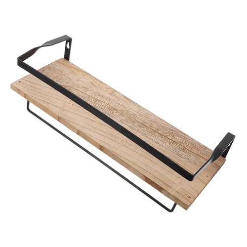 Operitacx Schweberegale Fürs Badezimmer Holz Handtuchhalter Schweberegale Aus Holz Doppellagiger Handtuchhalter Ablagen Fürs Badezimmer Für Wand Aus Badezimmerdekor Für Küche von Operitacx