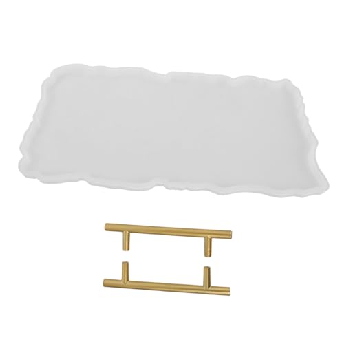 Operitacx Silikonform Rechteckiges Tablett mit Metallgriffen Robuste Diy Gießform für Harz Tabletts Langlebig und Formbeständig für Kreative Wohnaccessoires und Servierplatten Operitacx Silikonform Rechteckiges Tablett mit Metallgriffen Robuste Diy Gießform für Harz Tabletts Langlebig und Formbeständig für Kreative Wohnaccessoires und Servierplatten von Operitacx