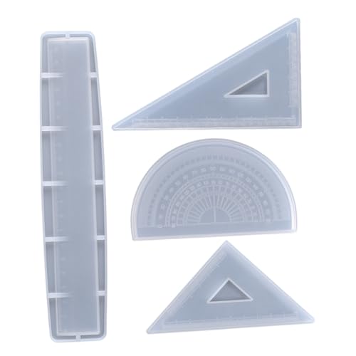 Operitacx Silikonform für Epoxidharz Linealherstellung Teilige Präzise Gießformen für Lineal und Winkelmesser Ölbeständig Einfach zu Reinigen DIY Bastelset von Operitacx