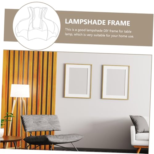 Operitacx Stabiler Lampenschirmrahmen aus Eisen für DIY Tischlampe Einfache Montage Langlebig und Dekorativ für Zuhause Büro und Bar Vielseitiger Lampenhalter Kleiner Europäischer Stil von Operitacx