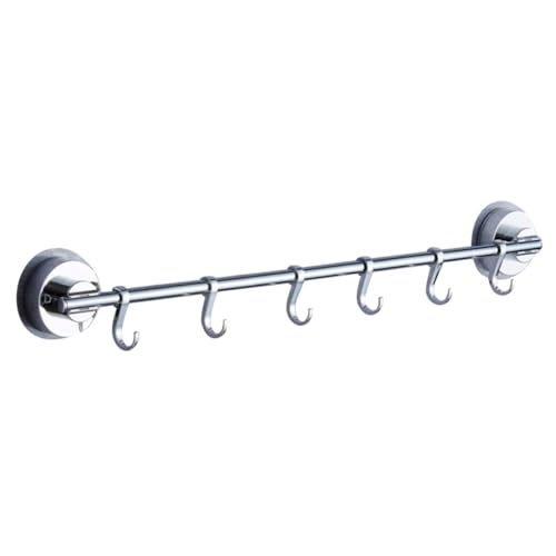 Operitacx Starker Saugnapf Handtuchhalter Silber Wandmontage Ohne Bohren Rostfreier Edelstahl Hakenleiste mit Haken für Bad Küche Multifunktional Platzsparend Operitacx Starker Saugnapf Handtuchhalter Silber Wandmontage Ohne Bohren Rostfreier Edelstahl Hakenleiste mit Haken für Bad Küche Multifunktional Platzsparend von Operitacx