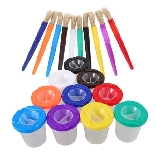 Operitacx Teiliges Paint Mixing Cup aus Sicherem Kunststoff Auslaufsicher und Wiederverwendbar Vielseitig als Pinselreiniger und Farbmischbecher für Malen und Kunstprojekte Wiederverwendbar von Operitacx
