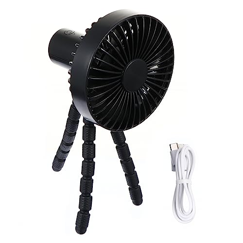 Operitacx Tragbarer Mini mit Clip und Flexiblem Stativ USB Betriebener Geräuscharmer Tischventilator für Kinderwagen Büro und Unterwegs Leicht und Einfach zu Reinigen von Operitacx